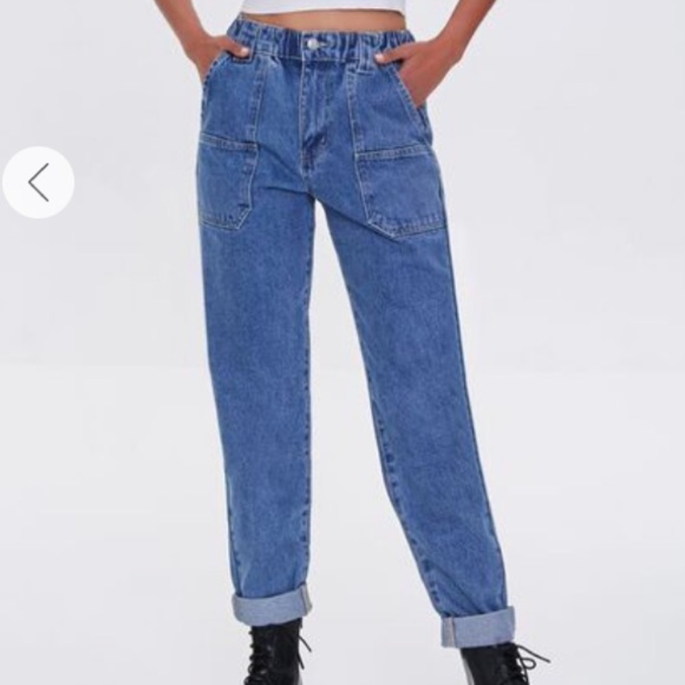 🐙 3/$50 Forever 21 Cuffed Mom Jeans NWT Size M
